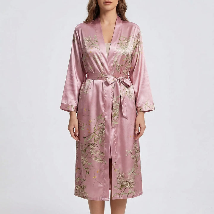 Floral Print Kimono And Slip Dress Set - Thelma