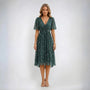 Floral Print Wrap-Style Midi Dress - Geraldine