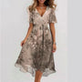 Floral Print Wrap-Style Midi Dress - Geraldine