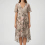 Floral Print Wrap-Style Midi Dress - Geraldine