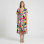 Floral Print Wrap-Style Midi Dress - Geraldine