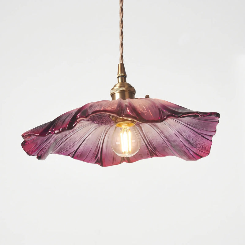 Flower-Shaped Glass Pendant Light -  Bloriva