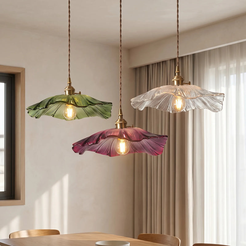 Flower-Shaped Glass Pendant Light -  Bloriva