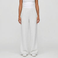 Full-Length Wide-Leg Casual Trousers - Renee