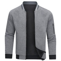 Full-Zip Textured Grid Cardigan - Mitchell