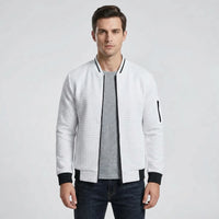 Full-Zip Textured Grid Cardigan - Mitchell