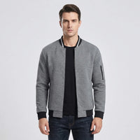 Full-Zip Textured Grid Cardigan - Mitchell