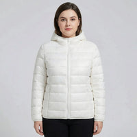 Gefütterte Jacke Mit Reißverschluss In Großen Größen - Rose