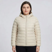 Gefütterte Jacke Mit Reißverschluss In Großen Größen - Rose