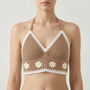 Gehäkeltes Neckholder-Crop-Top - Eva