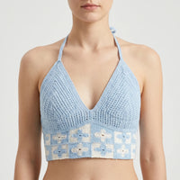 Gehäkeltes Neckholder-Crop-Top - Eva