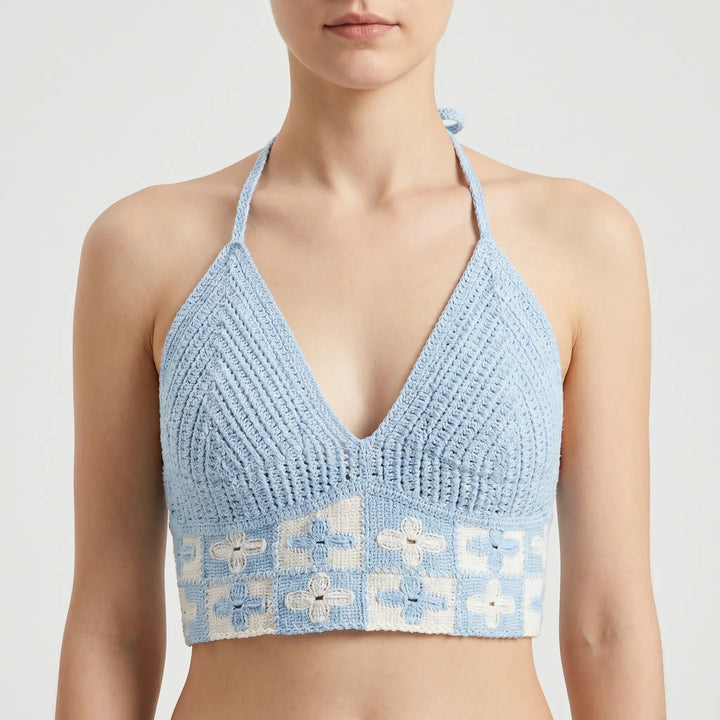 Gehäkeltes Neckholder-Crop-Top - Eva