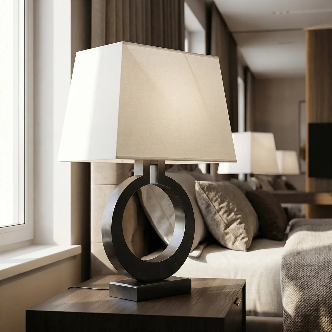 Geometric Architectural Bedside Table Lamp -  Ornelux