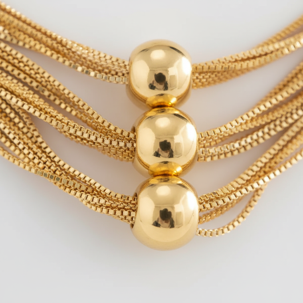 Geometrische Choker-Halskette - GlowSphere 