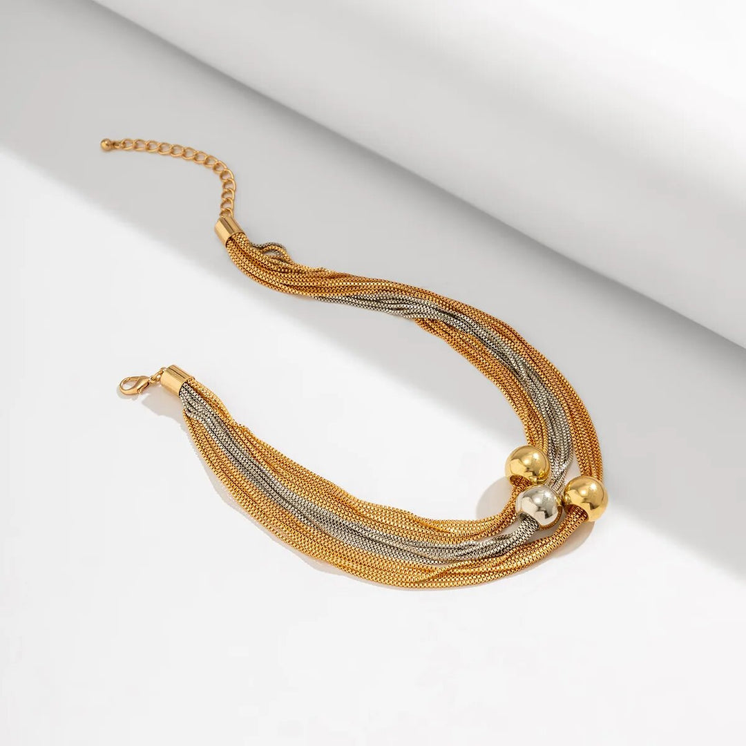 Geometrische Choker-Halskette - GlowSphere 