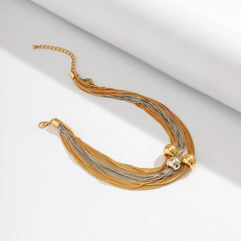 Geometrische Choker-Halskette - GlowSphere 