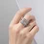 Geometrischer Designring - OfficeElegance 