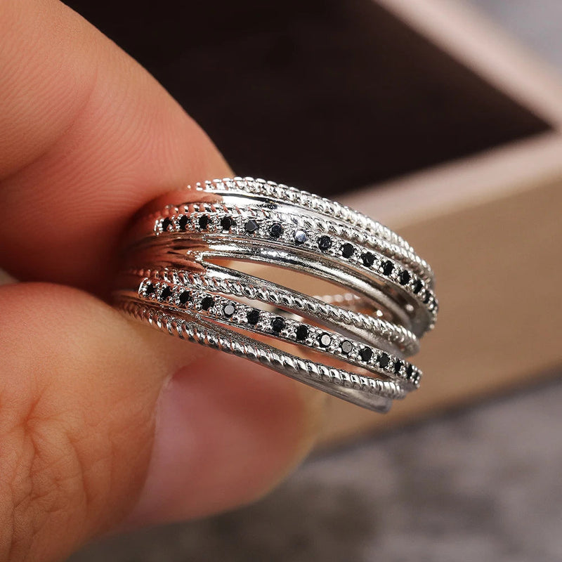 Geometrischer Designring - OfficeElegance 