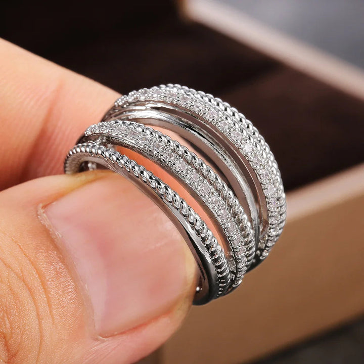 Geometrischer Designring - OfficeElegance 