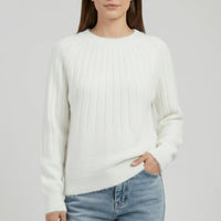 Gerippter Langarm-Pullover - Mayra