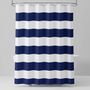 Gestreifter Textil Duschvorhang - WavePanel
