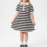 Gestreiftes Polokleid In A-Linie - Cubbela