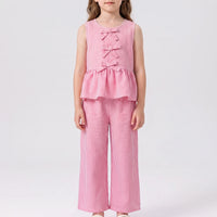 Gestreiftes Zweiteiliges Sommer-Set Für Mädchen - SweetStripe