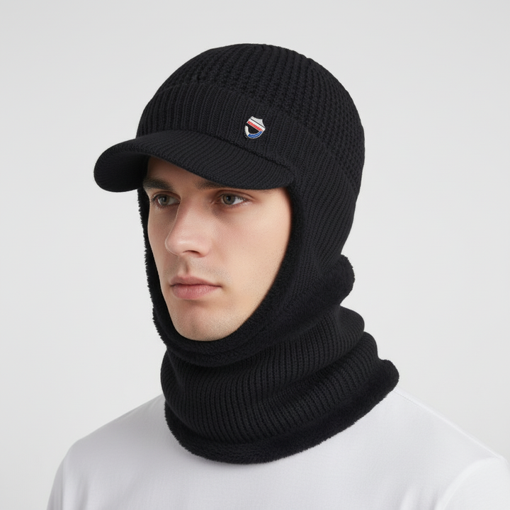 Gestrickte Herrenmütze Mit Schirm - FrostVisor