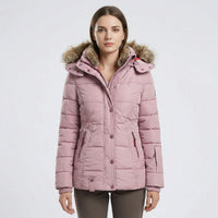 Gevoerde Winterjas Met Bontcapuchon - Sheryl