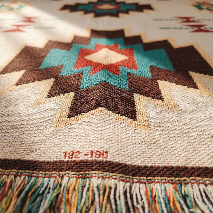 Gewebte Boho-Decke - Azteква