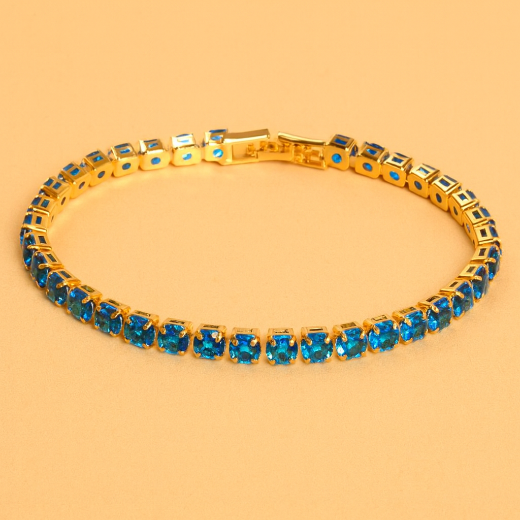 Glanzvolles Ketten-Tennisarmband