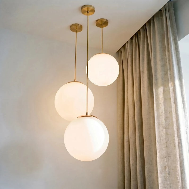 Globe Milk-Glass Pendant Light -  Globivo