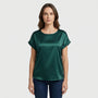 Glossy Short-Sleeve Relaxed Top - Natasha