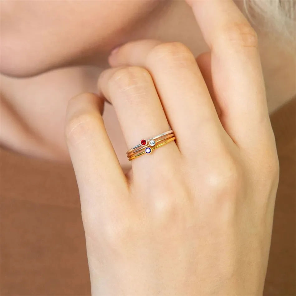 Goldring Mit Edelstein - GemRing 