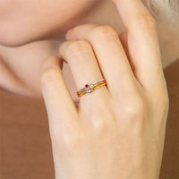 Goldring Mit Edelstein - GemRing 