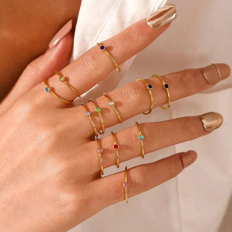 Goldring Mit Edelstein - GemRing 