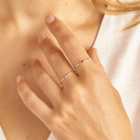 Goldring Mit Edelstein - GemRing 