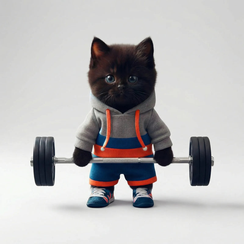 Grappig Kattenbeeldje Met Sportief Thema - Feliflex