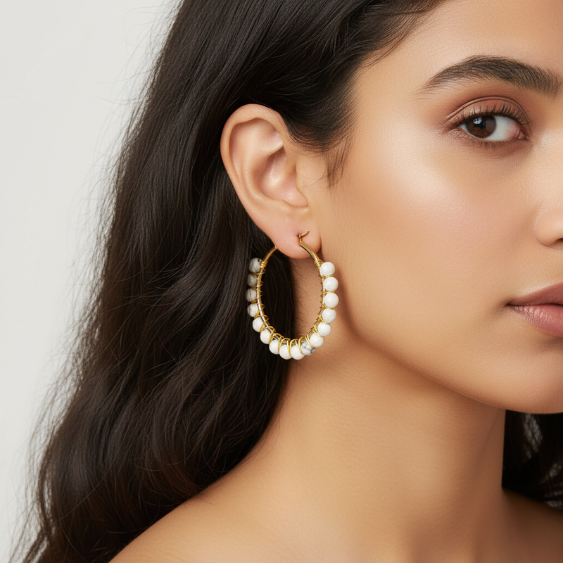 Große Creolen Aus Kristall - CrystalHoops 