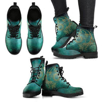 Damen-Stiefeletten mit Herbstlaub- und Mondmotiv – Selene