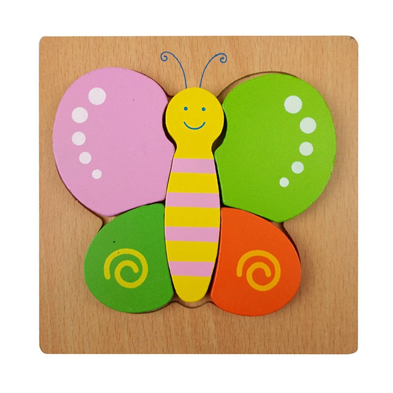 Montessori Lernpuzzle aus Holz – FarbenFreude (1+1 Gratis)
