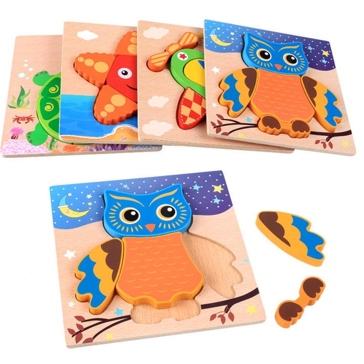 Montessori Lernpuzzle aus Holz – FarbenFreude (1+1 Gratis)