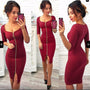Herbstliches Bodycon-Kleid mit Reißverschluss – Clara