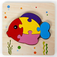 Montessori Lernpuzzle aus Holz – FarbenFreude (1+1 Gratis)