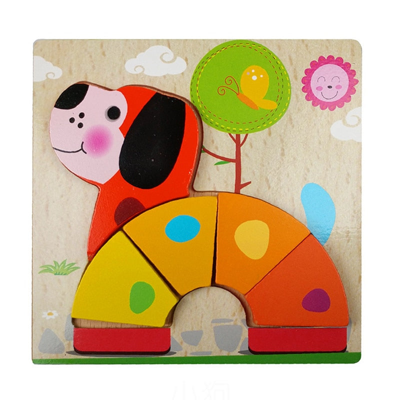 Montessori Lernpuzzle aus Holz – FarbenFreude (1+1 Gratis)