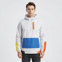 Half-Zip Hooded Windbreaker Jacket - Clarence