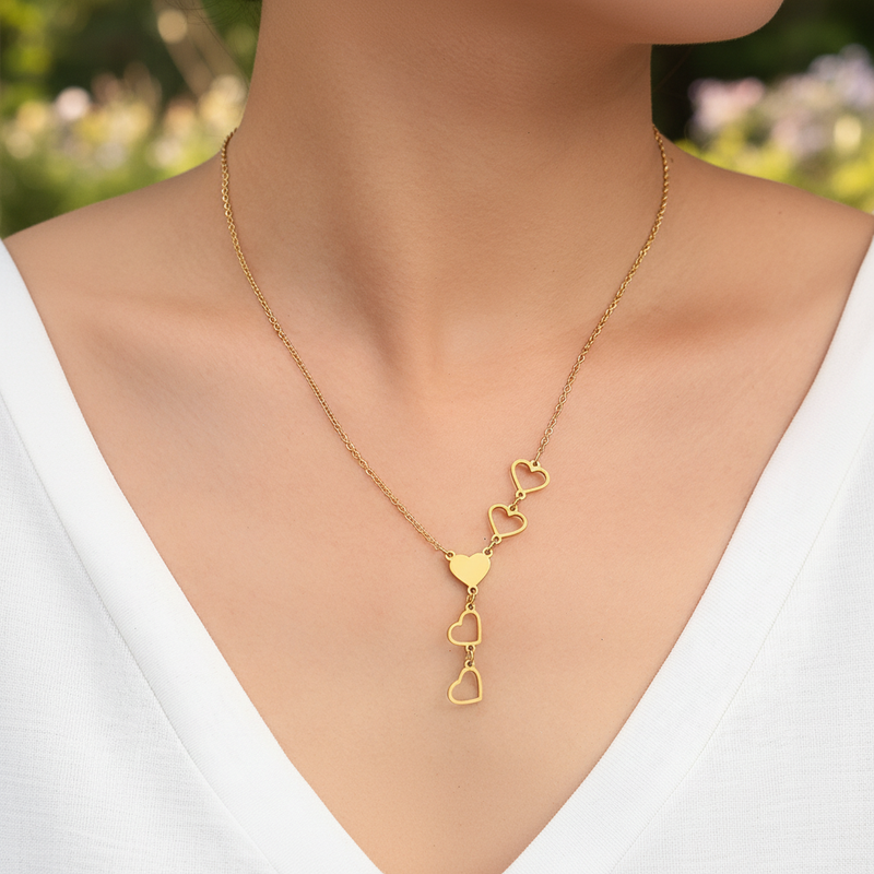 Halskette Mit Herzdesign - GlamHeart 
