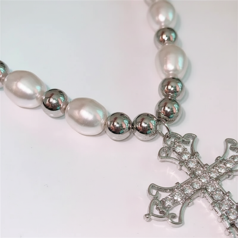 Halskette Mit Kreuzanhänger - PearlCross 