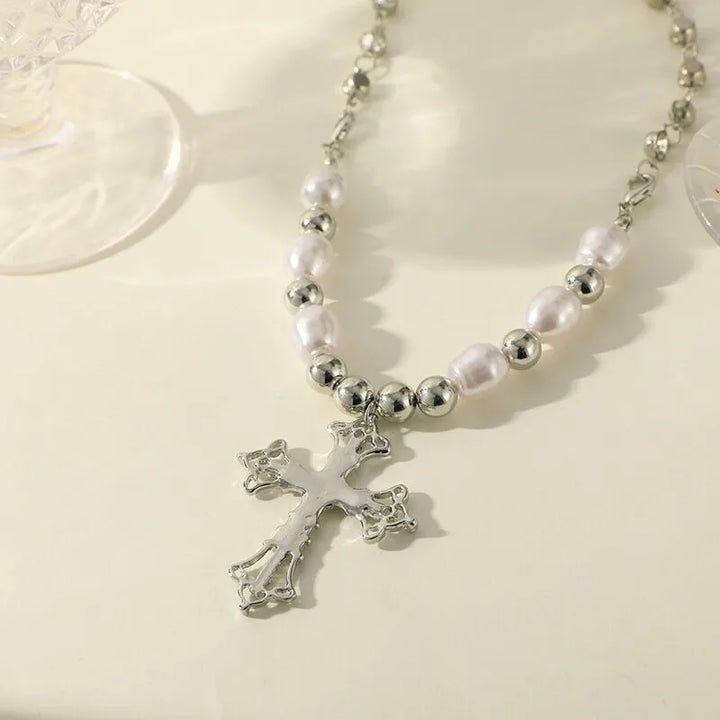 Halskette Mit Kreuzanhänger - PearlCross 