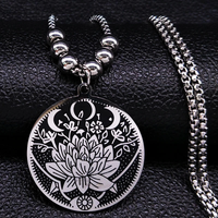 Halskette Mit Lotusmotiv - SilverPower 